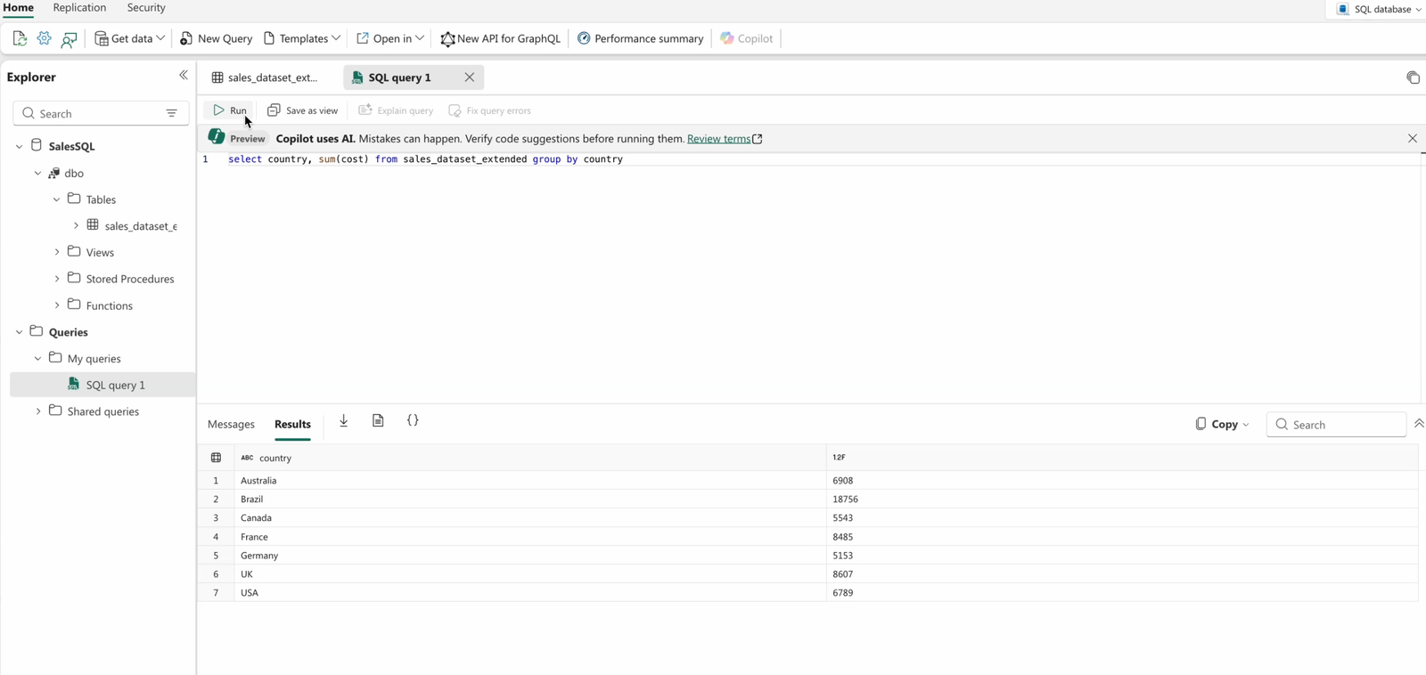 SQL Database in Fabric with Data Pipeline preview